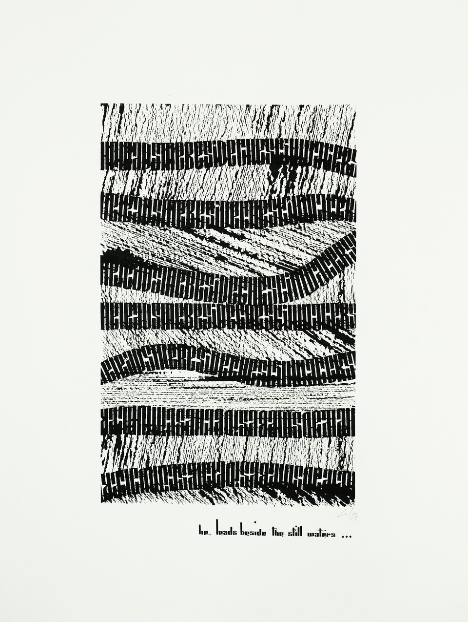 Oeuvre/calligraphie en noir - calligraphies hebraiques par Frank Lalou